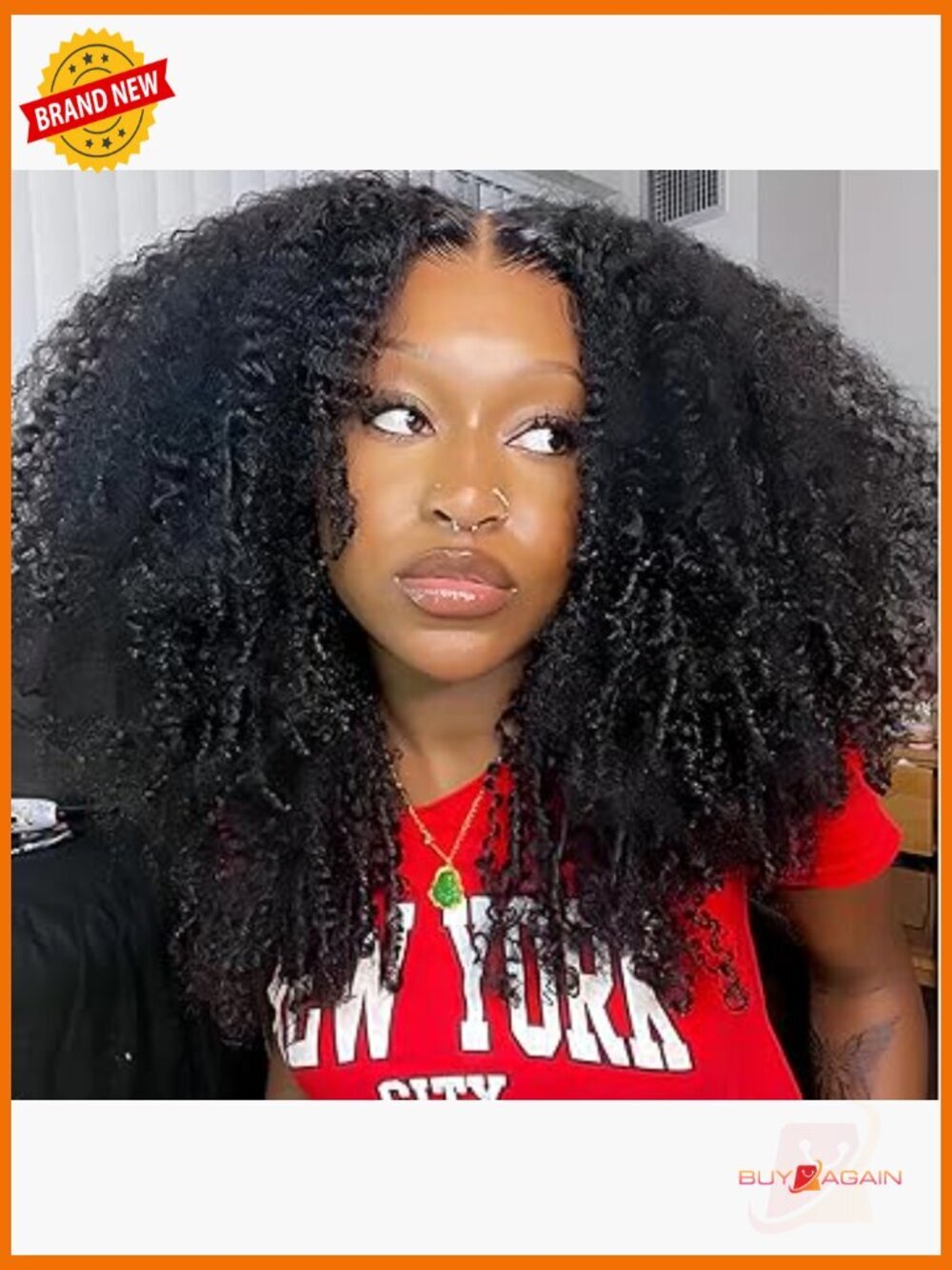 Glueless Wig Kinky Curly Lace Front Human Hair 7x5 HD Lace Pre Cut 20 Inch
